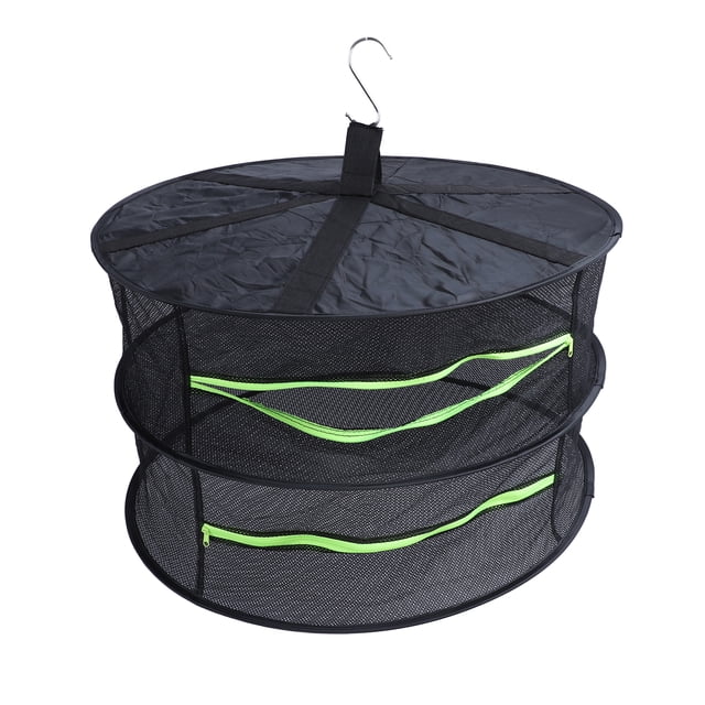 Rejilla para Secado de Hierbas, Secadora de Plantas Colgante de Varias Capas Rejilla para Secado de Hierbas de Malla con Diseño de Apertura Con Cremallera para Tiendas de