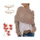 thumbnail image 1 of wonima44 Women's Knitted Double Sleeve Scarf, Hand Knitted Scarf With Sleeves For Women, Scarf with Sleeves, 1 of 1