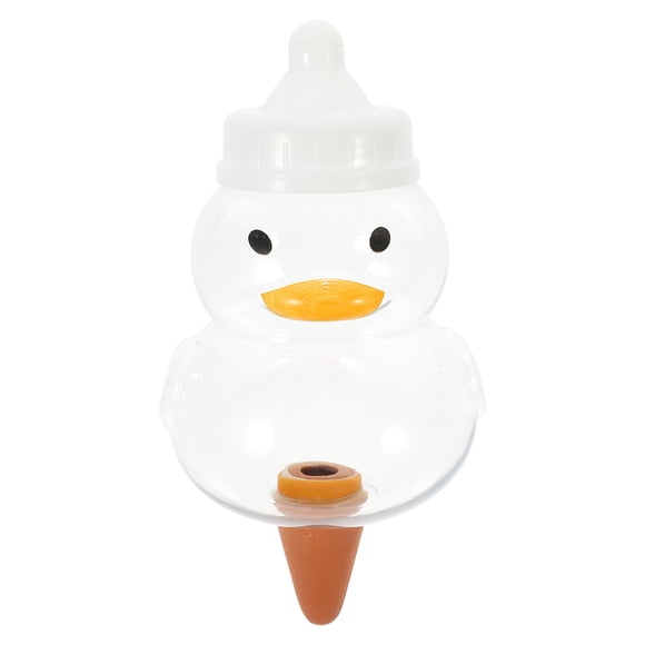 Bulbo de riego automático en forma de pato, globo de riego para plantas de jardín, gotero con bufanda y sombrero