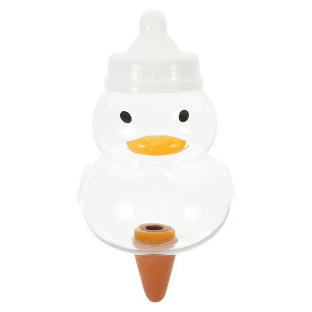 Bulbo de riego automático en forma de pato, globo de riego para plantas de jardín, gotero con bufanda y sombrero