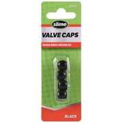 Slime Black Plastic Replacement Valve Caps (4PC) - 22049
