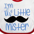 thumbnail image 4 of Inktastic I'm the Little Mister with Mustache Boys Baby Bib, 4 of 4