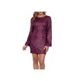 thumbnail image 1 of Betsy & Adam Womens Burgundy Sequin Sheath Dress, brightpur, 2, 1 of 1