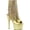Gold Metallic Polyurethane-Gold/Gold Matte, variant on Women's Pleaser Adore 1024RSF Open Toe Bootie