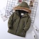 thumbnail image 3 of Gibobby Chamarra de forro polar para niños y niñasNiños Niñas Manga Larga Invierno Cálido Outwear Patchwork Color Chaqueta Abrigo Al Libre(Verde, 10-12 Años), 3 of 4