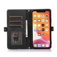 thumbnail image 2 of Decase iPhone 11  case,Flip Retro PU Leather Shockproof Magnetic Zipper Wallet Stand Case Cover for iPhone 11 6.1 inch,Black, 2 of 10