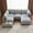 Gray, variant on Euroco 90" U-shaped Sectional Sofa Modular Sofa Couch with a Movable Ottoman , a Coffee Table with Hidden Charging Devices for Living Room, Blue