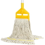 Commercial Mop Heavy Duty Industrial Cotton Mop with Long Handle,Looped-End String Wet Mops for Home,Garage,Office, Workshop, Warehouse Floor Cleaning