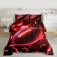 thumbnail image 2 of jejeloiu Ball Sport Theme Twin Comforter Sets,Rugby Game Gaming Bedding Set For Men Women Reversible 2pcs, 2 of 8