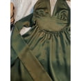 thumbnail image 3 of Women's Halter Neck Deep V-Neck Backless Mini Dress with Ruched Waist, Slimming A-Line Short Dress for Elegant Occasions, 3 of 4