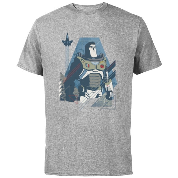 Disney and Pixar’s Lightyear Space Ranger and Spaceship - Short Sleeve Cotton T-Shirt for Adults - Customized-Athletic Heather