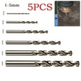 thumbnail image 5 of Industrial Grade HSS Cobalt Drill Bits Set for Metal Stainless Steel 5pcs, 5 of 7