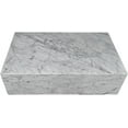 thumbnail image 4 of BETACH Genuine Marble Block Coffee Table - Carrara Marble, 4 of 9
