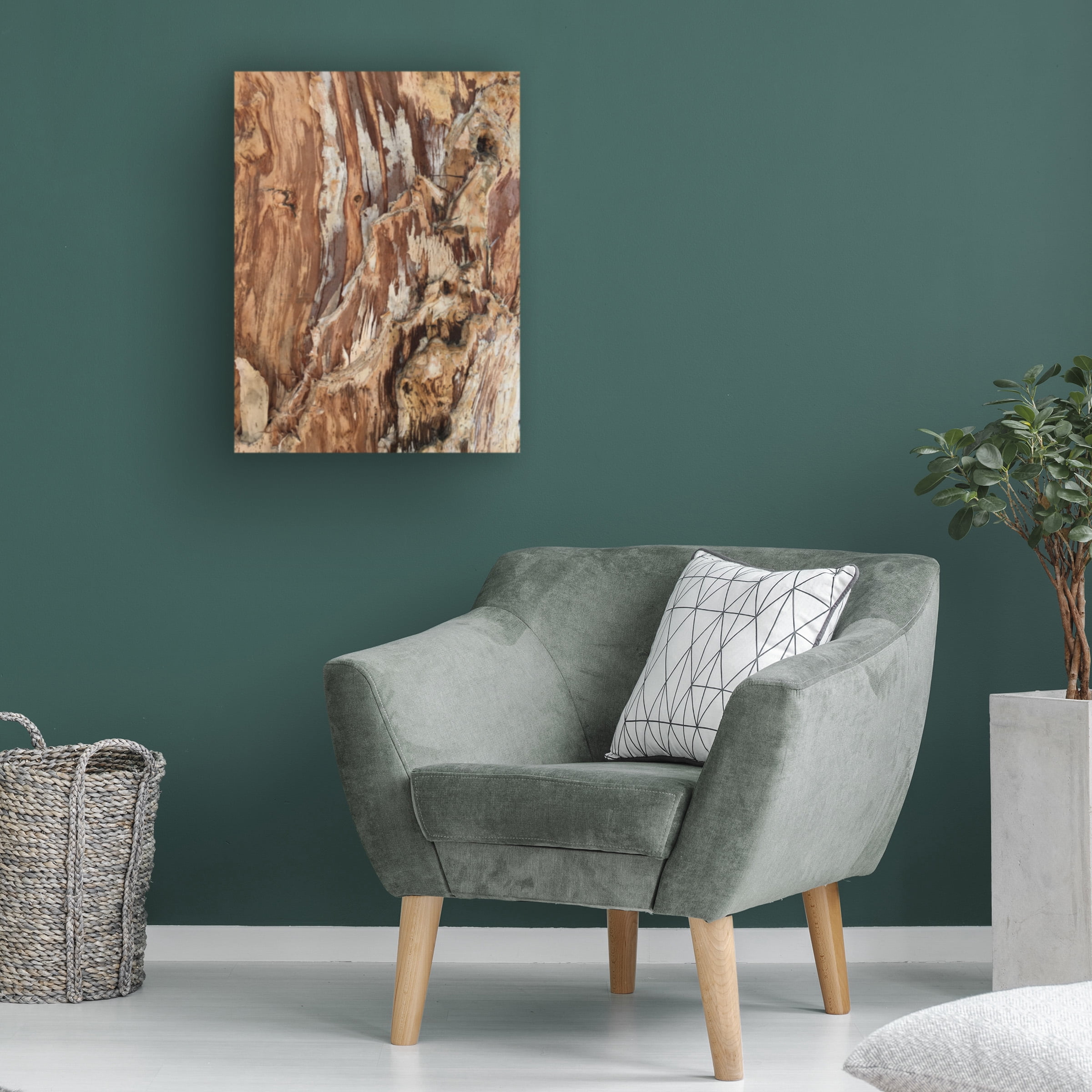 Norm Stelfox 'Tree Texture Triptych I' Canvas Art