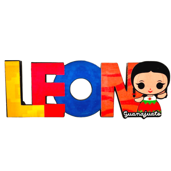 Leon Mexico Imanes Para Refrigerador Souvenirs Recuerdo Turistico Pueblitos Magicos Playas MDF 3 mm Mexicanitas Iman para Refrigerador