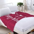 thumbnail image 3 of Cozy Flannel Blanket with Elegant Heart & Floral Design - Soft Warm Perfect for Sofa Travel Bed or Chair - Durable Comfort, 3 of 7