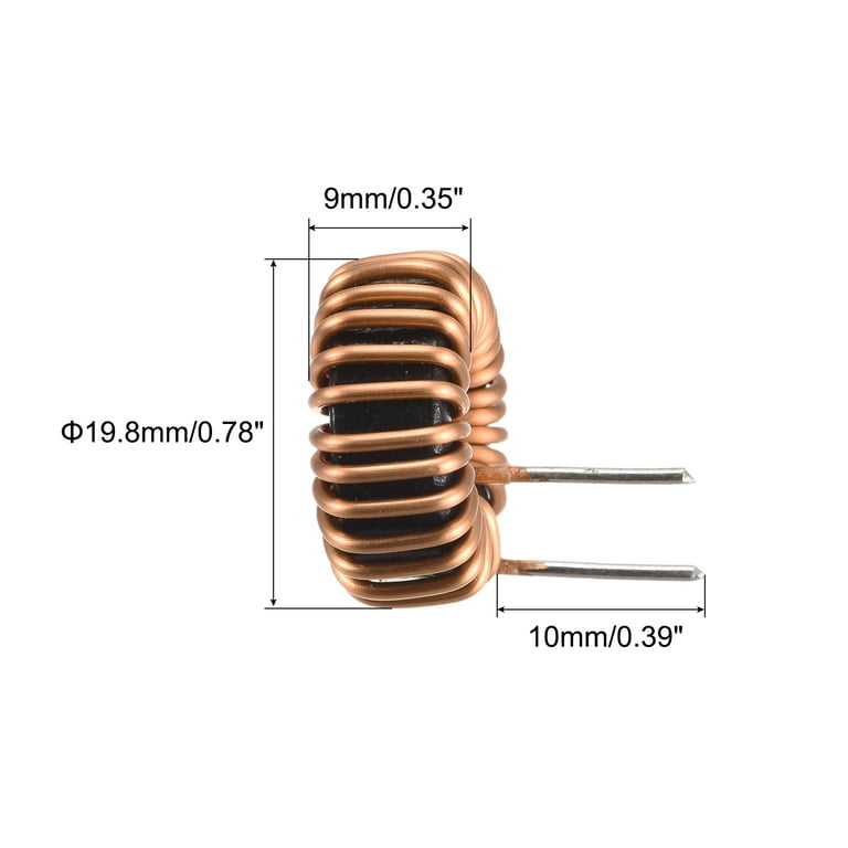 sourcing map 1Pc Horiz. Toroïdal Magnét. Inducteur Monocouche Fil Vent Bobiné 150uH 15ABobine