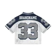 thumbnail image 4 of Camiseta de verano con estampado de letras de hip-hop deportivo americano estilo Y2K de marca de moda, camiseta holgada de talla grande con cuello en V para parejas, 4 of 5