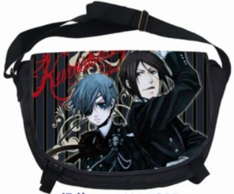 Anime Black Butler 17" Messenger Bag Laptop Bag School Bag Sabastian and Ciel