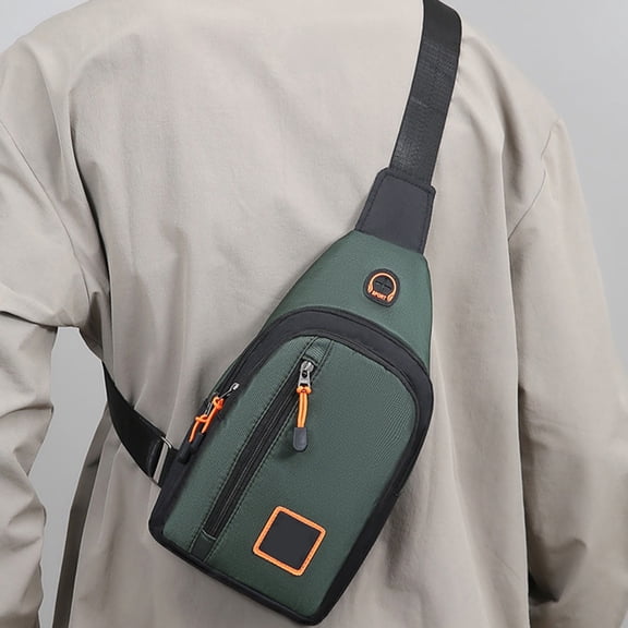 Weloille Sling Bag Crossbody Sling Backpack for Men, Small Chest Daypack Purse Crossbody Shoulder Bag for Hiking Casual Travel Commuting
