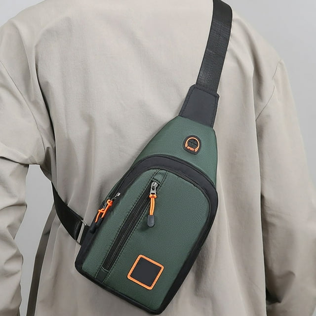 Men's Waterproof Chest Bag, Large Storage Capacity, Thickened High-Density Fabric, Multifunctional Fashion Bag, For Travel, Everyday Use, Durable, Stylish