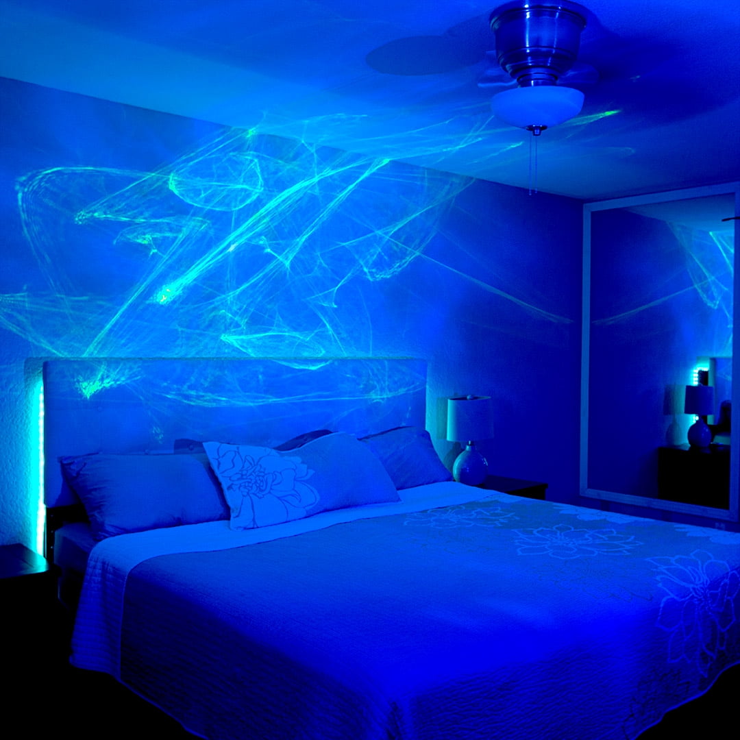 BlissLights Ark Lite LED Aurora Projector Laser Nebula Galaxy Decor Lighting Room Night Light and Mood Lamp Green Blue