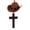 Brown wooden and brown hat without bronze cross, variant on Generic Car Pendant Black Wooden Crucifix Cross with Black Cowboy Hat, Rearview Mirror Interior Decorative Accessories