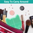 thumbnail image 5 of Makeup Brush Cleaning Mat with Brush Drying Holder, Silicon Cat Shaped Brush Cleaner Pad include Cosmetic Brush Organizer Rack, Portable Washing Tool for Makeup, 5 of 5