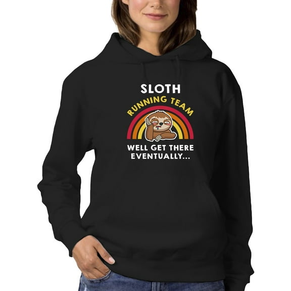 Sloth Running Team Design Hoodie Women -GoatDeals Designs, Female 3X-Large