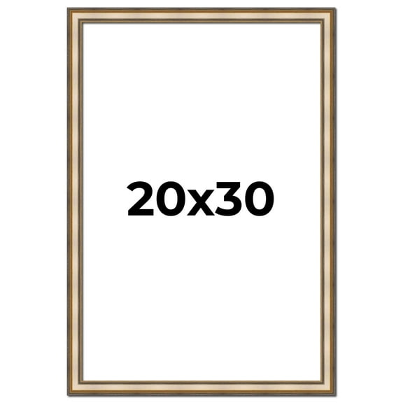 20x30 1.75" 'Prima" Silver Contemporary Wood Frame - Great for Posters, Photos, Art Prints, Mirror,