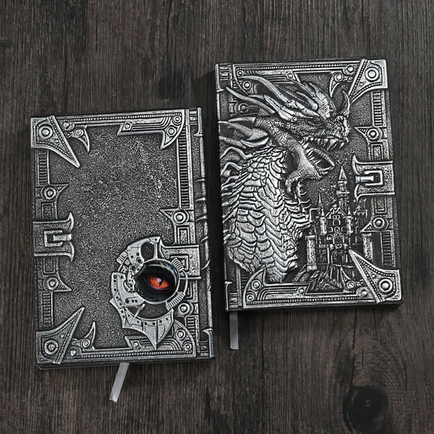 Xihbxyly Libreta con Diseño de Dinosaurio En Relieve, Cubierta de Cuero, Diseño de Dinosaurio 3D, Papel Grueso para Una Escritura Suave, Diseño Artesanal, Ideal para La Oficina, La Escuela o Uso Pers