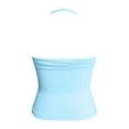 thumbnail image 5 of MIASHUI Camisoles pour Femmes Été Sans Manches Haut Décontracté avec Soutien-Gorge Intégré, Bleu Pâle, TP, 5 of 5