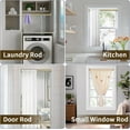 thumbnail image 4 of Tension Curtain Rod 34-66 inches-Never Rust, Non-Slip, No Drill Adjustable Spring Tension Rod for Laundry Door Closet Small Window Stainless Steel, Brushed Gold, 4 of 8