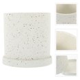 thumbnail image 3 of MasteelfCA Ceramic Flower Pot Flower Cactus Planter Succulent Plant Flowerpot With Tray, 3 of 8