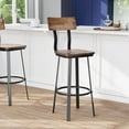 thumbnail image 3 of BizChair Series Commercial Grade Antique Copper Restaurant Barstool with Wood Seat & Back and Gray Powder Coat Frame, 3 of 10