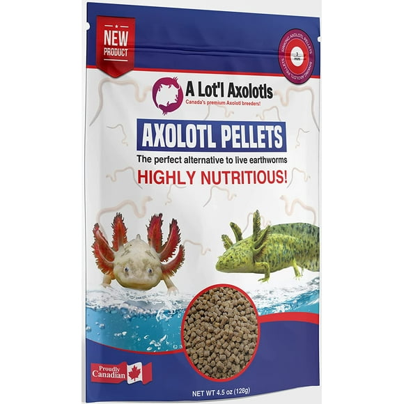 A Lot'l Axolotls - Axolotl Pellets - Carnivore Food - Sinking Fish Food - 250 g / 8.8 Oz