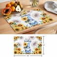 thumbnail image 6 of Blue Dwarfs Placemats Set of 12, You Are My Sunshine Sunflower Spring Plant Non-Slip Place Mats Washable Table Mats for Kitchen Dining Table Decorations Indoor/Outdoor, 6 of 9
