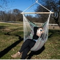 thumbnail image 5 of Equip Jacquard Swing One Person Hammock Chair, Cotton Polyester Blend Blue Culture Collab Pattern, 5 of 8
