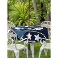 thumbnail image 2 of Outdoor Tablecloth with Umbrella Hole and Zipper, Western Star Ethnic Round Table Cloth 60 Inch Waterproof Tablecloth, Navy Blue Texas Ethnic Stars Vintage Picnic Table Cover for Patio Camping, 2 of 7