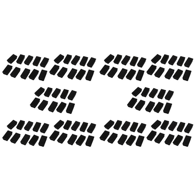 Plastic Rectangle Tube Inserts End Blanking Cap 25X50mm 100 Pcs Black,100 x Rectangle Tube Insert,Black
