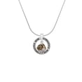 thumbnail image 2 of Delight Jewelry Goldtone Lizards on Silvertone Band Spinner Gymnastics Mom Ring Charm Necklace, 18", 2 of 4