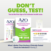 AZO Dual Pack UTI Test Strips & Vaginal pH At-Home Test Kit, Easy to Use, Fast Results & Clinically Tested, FSA/HSA Eligible, 2 Tests