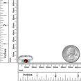 thumbnail image 6 of Gem Stone King 925 Sterling Silver Red Garnet and Blue Zircon Engagement Ring for Women | 1.55 Cttw | Round 5MM | Gemstone January Birthstone | Size 5, 6 of 6