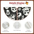thumbnail image 3 of Fotbe Black White Spooky Ghosts Pattern Christmas Tree Skirt, Tree Skirts Plush Christmas Decorations, Christmas Tree Skirts Xmas Decorations Holiday Party Decor-36", 3 of 6