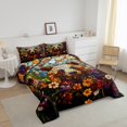 thumbnail image 3 of Erosebridal Bear Print Bedding King Comforter Set, Colorful Floral Flower Down Comforter, Reversible 3 Pieces, 3 of 7