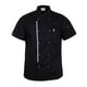 thumbnail image 2 of Mujeres Hombres Chaqueta de Chef Abrigo Cocina Cocina de manga corta Ropa de trabajo Restaurante - Negro Sunnimix uniforme de chaqueta de chef, 2 of 8