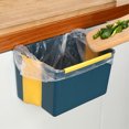 thumbnail image 4 of TureClos Cubo de basura plegable Montado en la pared Gabinete Puerta Colgando Gran apertura Cubo de basura Hogar Plástico Reutilizable Cubo de basura Titular Azul TureClos JD731879003, 4 of 7