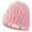 Pink, variant on Winter Hats For Women Solid Warm Knit Ding Hat Wool Hat Versatile Accessory Brown