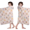 thumbnail image 4 of Colorful Princess Swan Pattern Hooded Bath Towel，60"x35" for Ages 3 To 12 Kids, Quick Dry Lightweight Soft Microfiber Hood Beach Towel Cover Up for Kids, 4 of 7