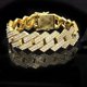 thumbnail image 2 of CHAO Cadena de eslabones cubanos para hombre, 50 mm, collar de eslabones cubanos de Miami helados, collares chapados en oro y plata, cadena de diamantes, cadena de oro, 2 of 5